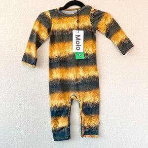 NWT! Molo Bee Print Romper, Size 9M